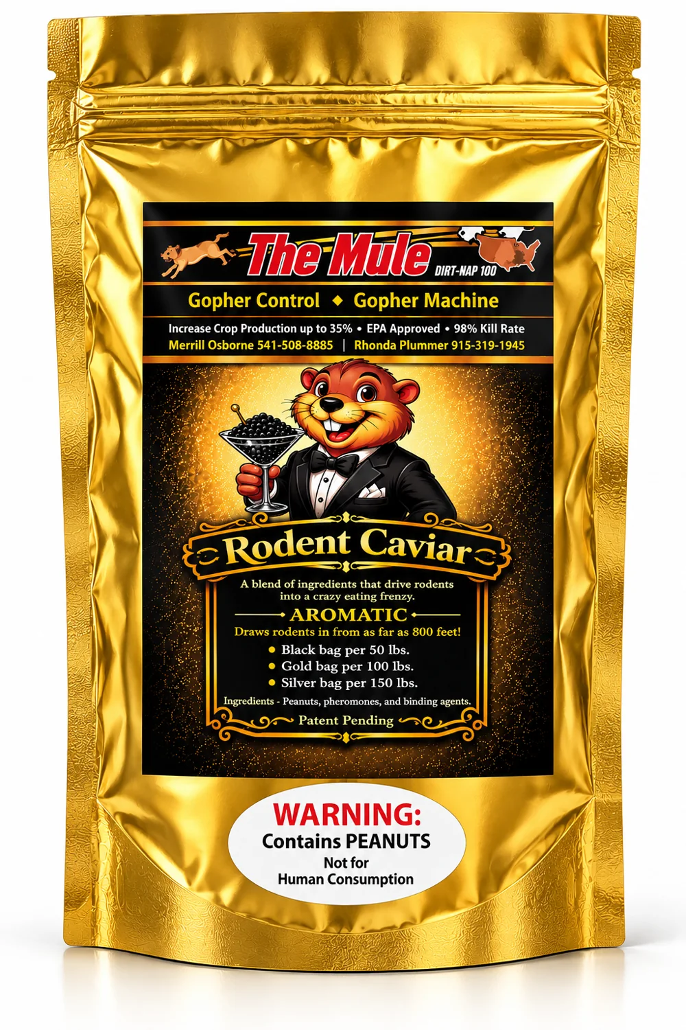 Gold Rodent Caviar package
