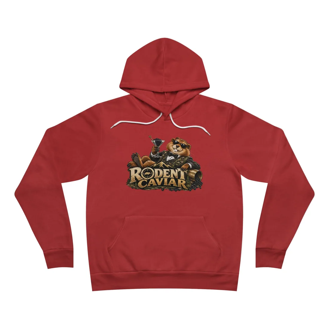 Red Rodent Caviar branded hoodie
