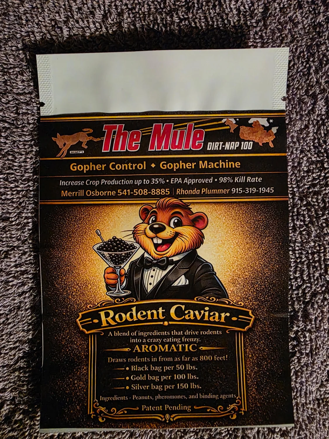 White Rodent Caviar package